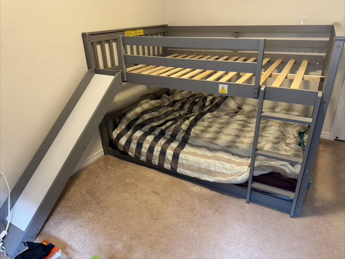 Grey Bunk Bed with Slide - photo 2