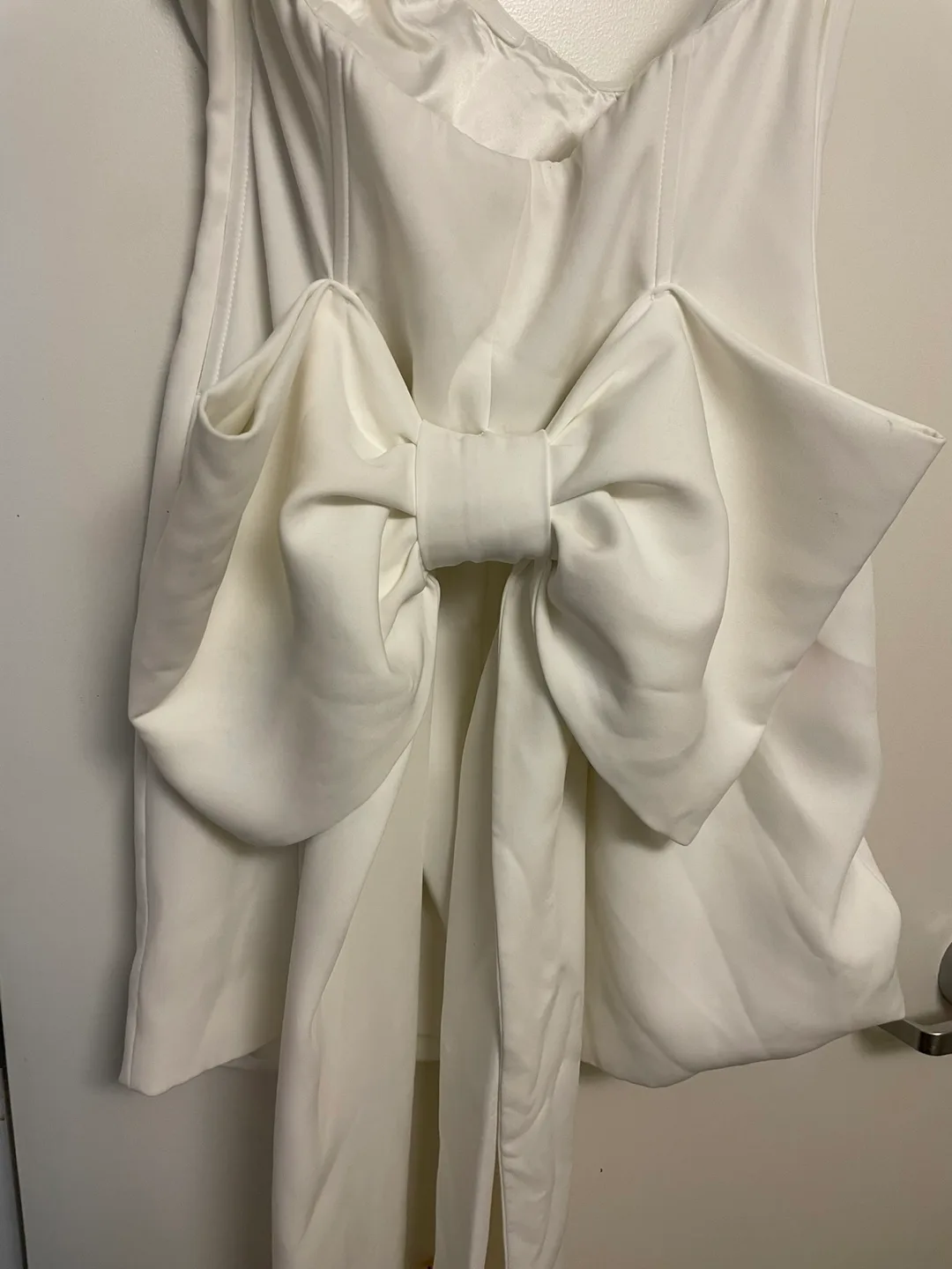 Meshki White Bow Mini Dress thumbnail