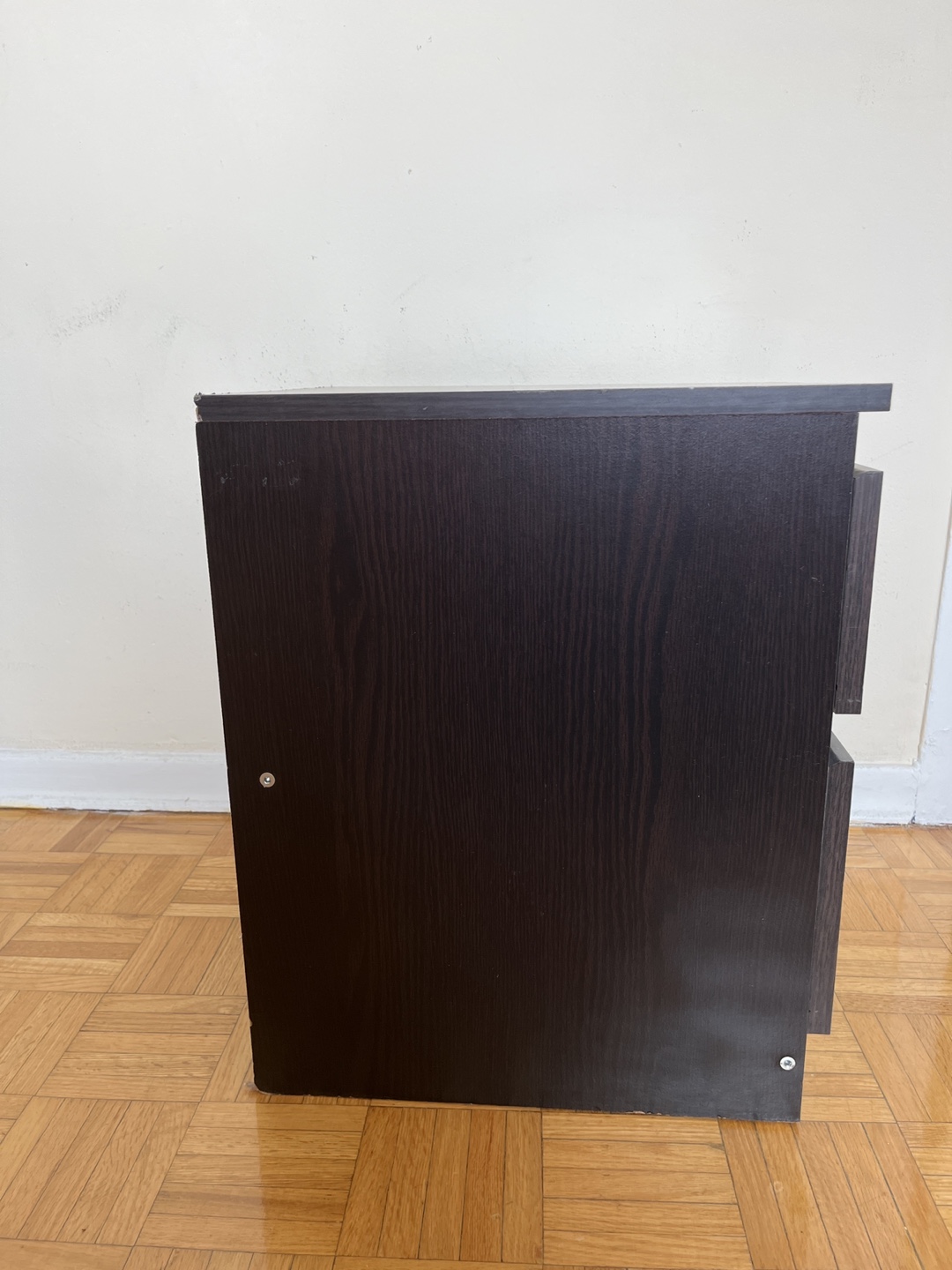 Dark Brown 2-Drawer Nightstand - photo 3