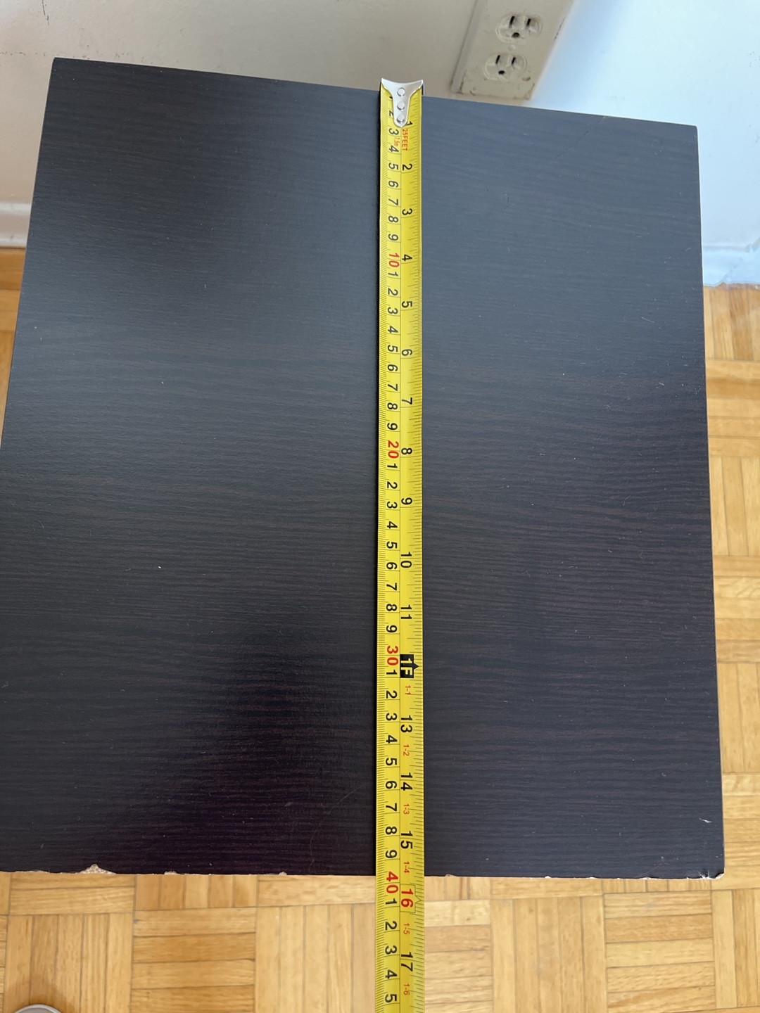 Dark Brown 2-Drawer Nightstand - photo 5