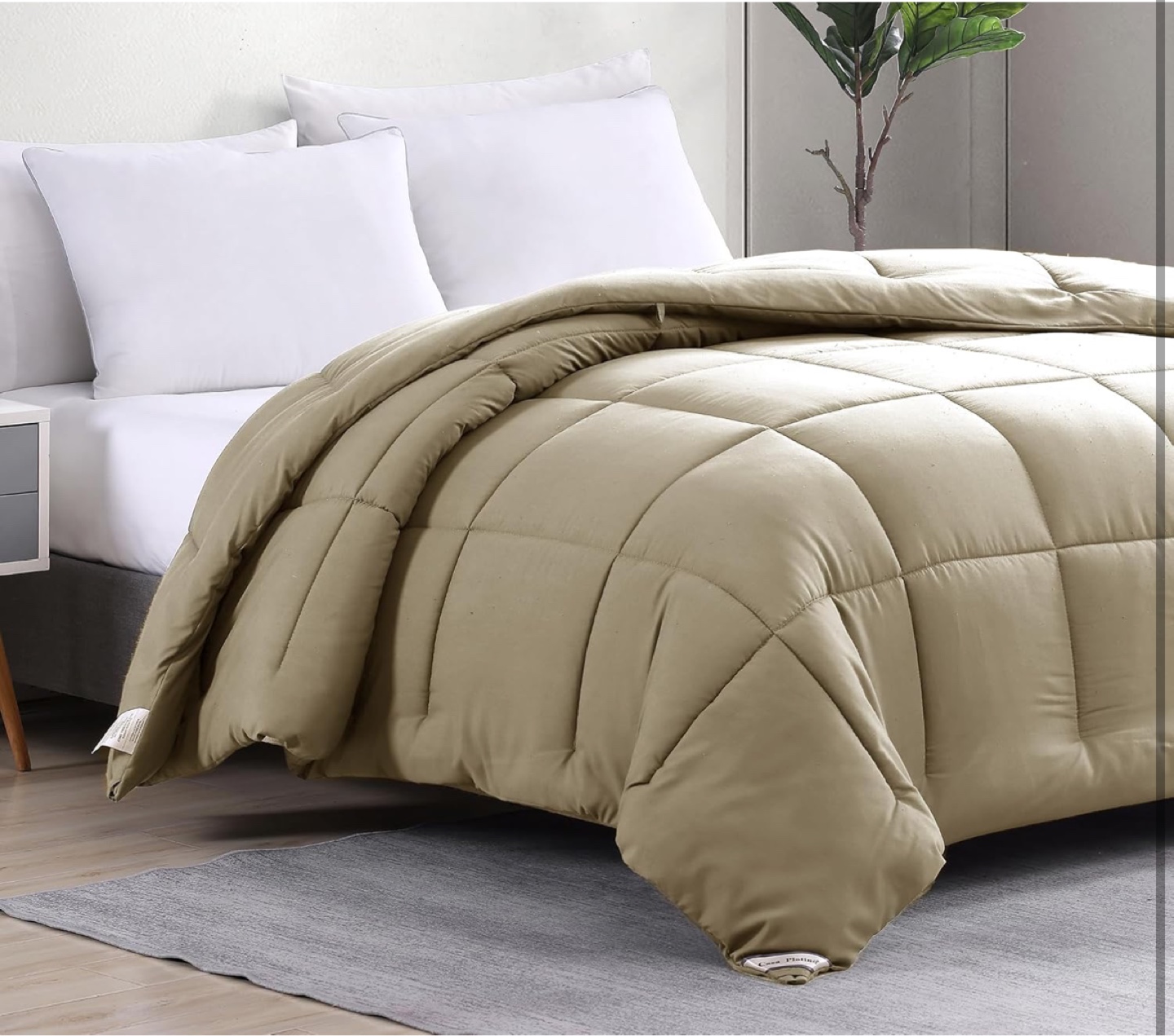 Microfiber Quilted Solid Comforter