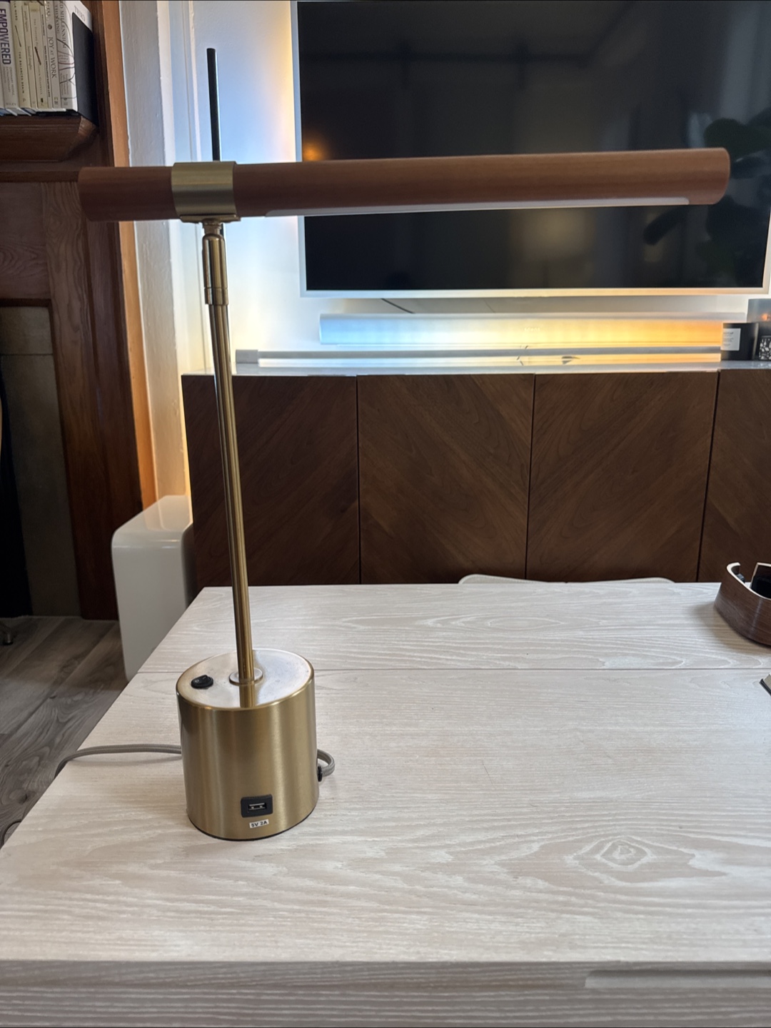 West Elm Gold Table Lamp - photo 2