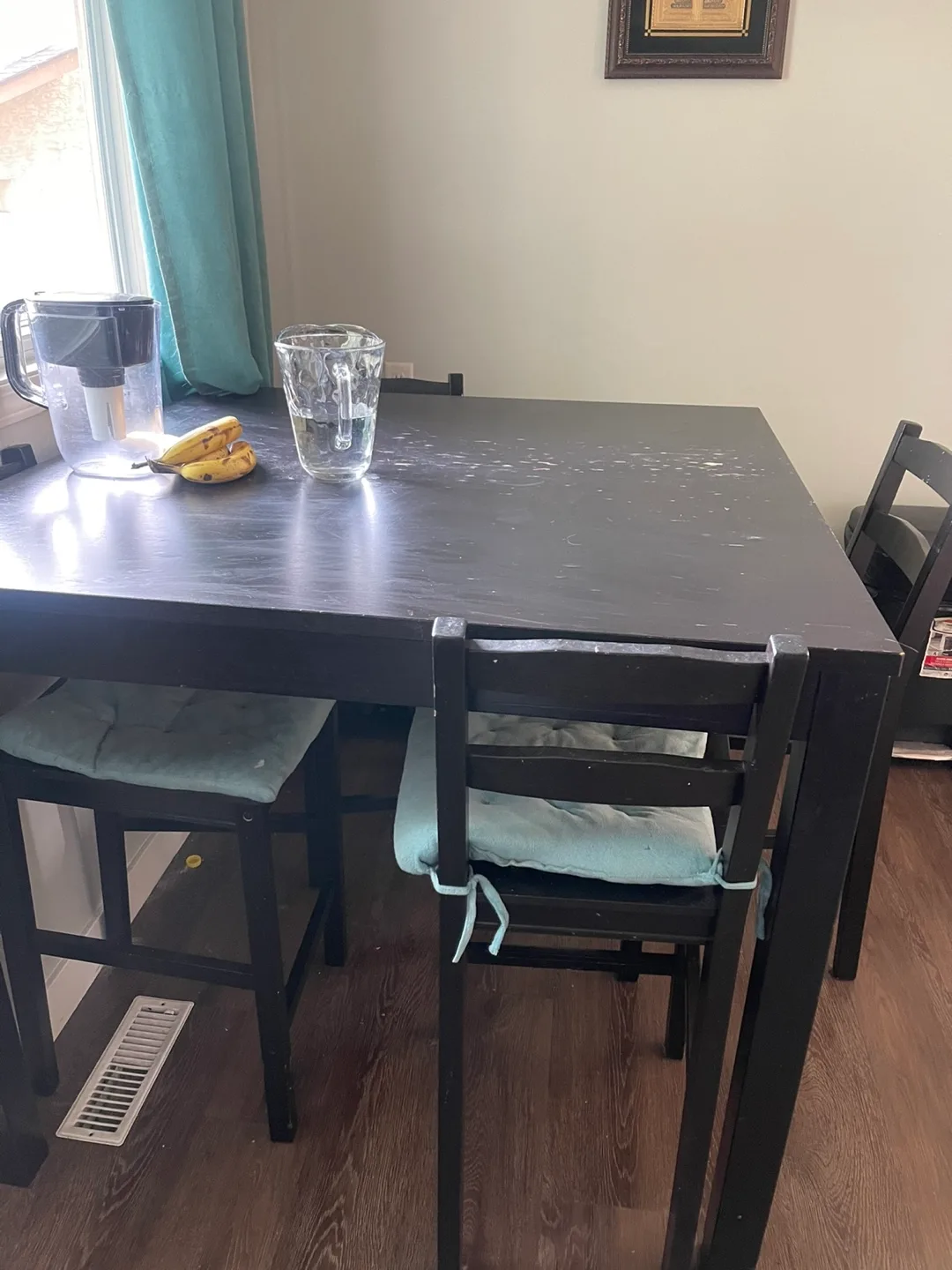 Black Wooden Kitchen Dining Chair thumbnail