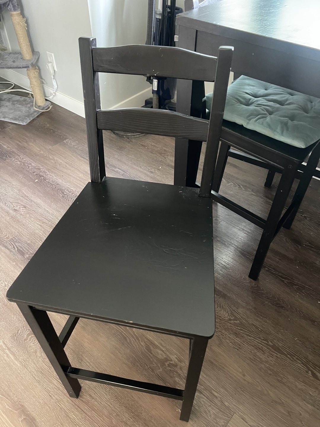 Black Wooden Kitchen Dining Chair - photo 3