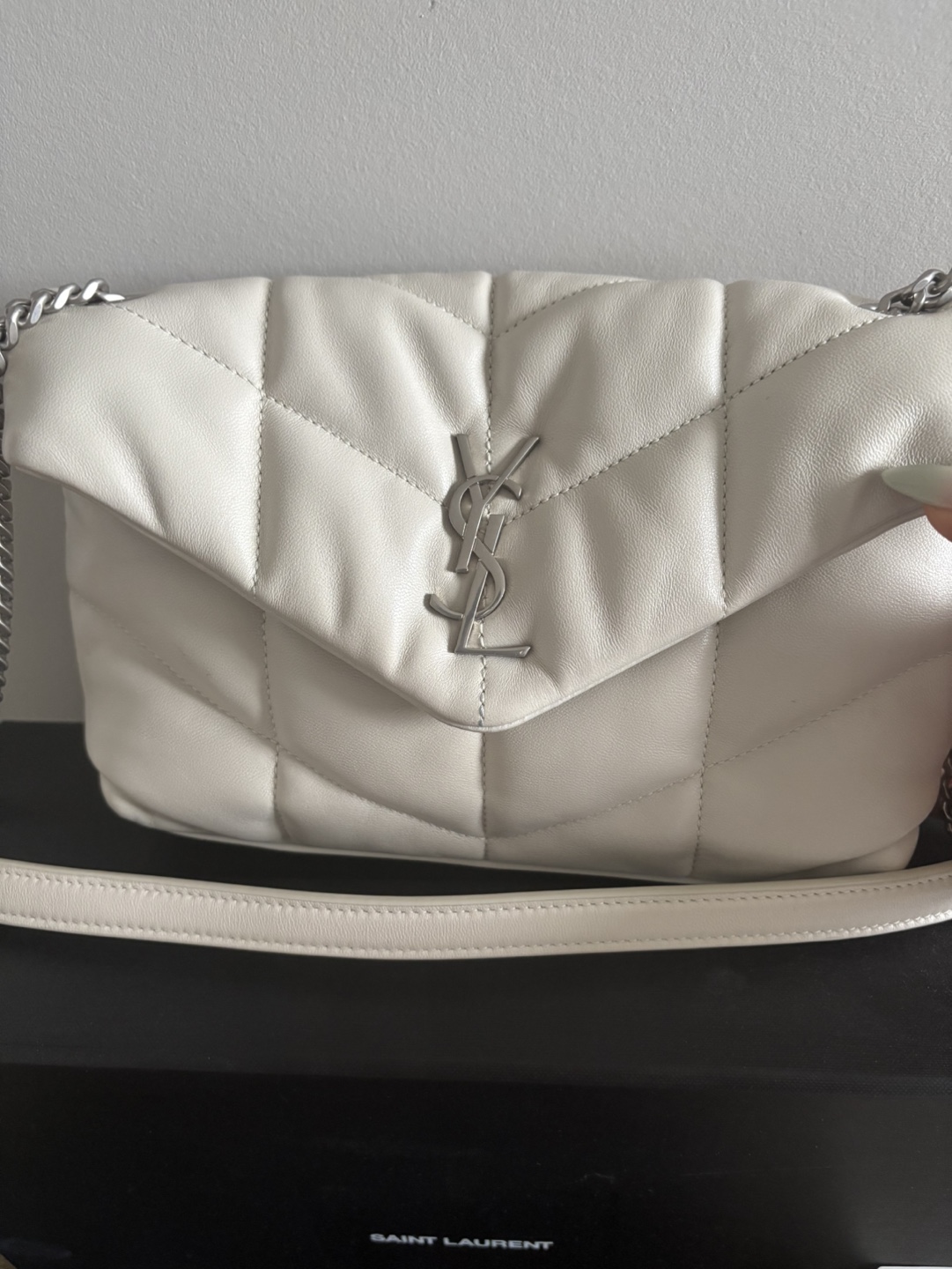 Saint Laurent Puffer Shoulder Bag - Off White - photo 2