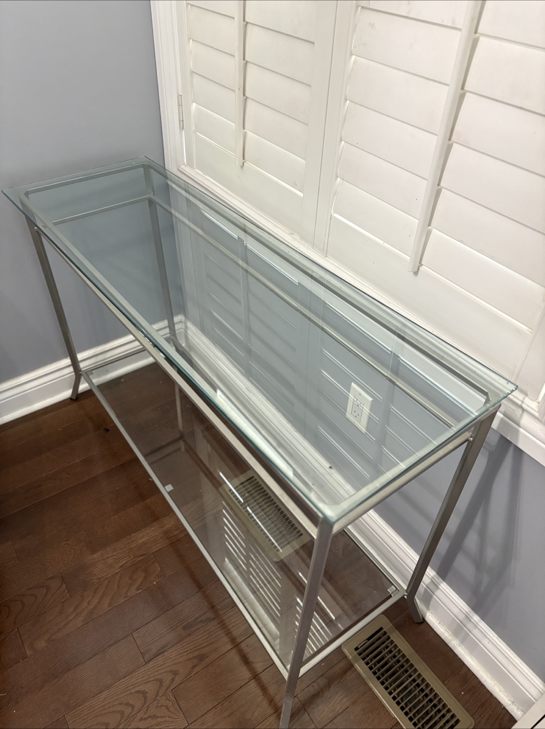 Glass Top Console Table - photo 2