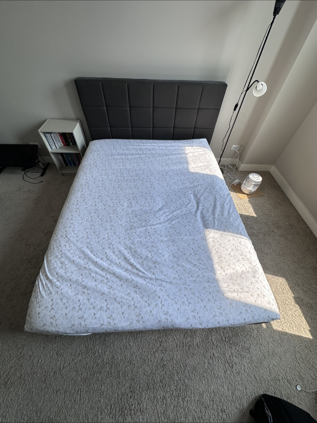 Queen size bed with headboard