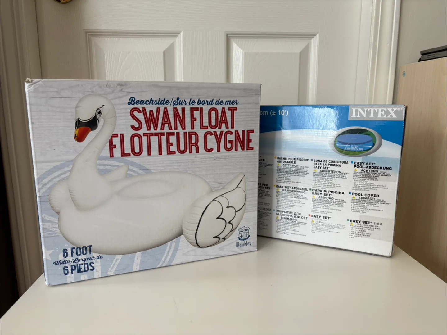 Swan Float and Intex Pool Cover thumbnail