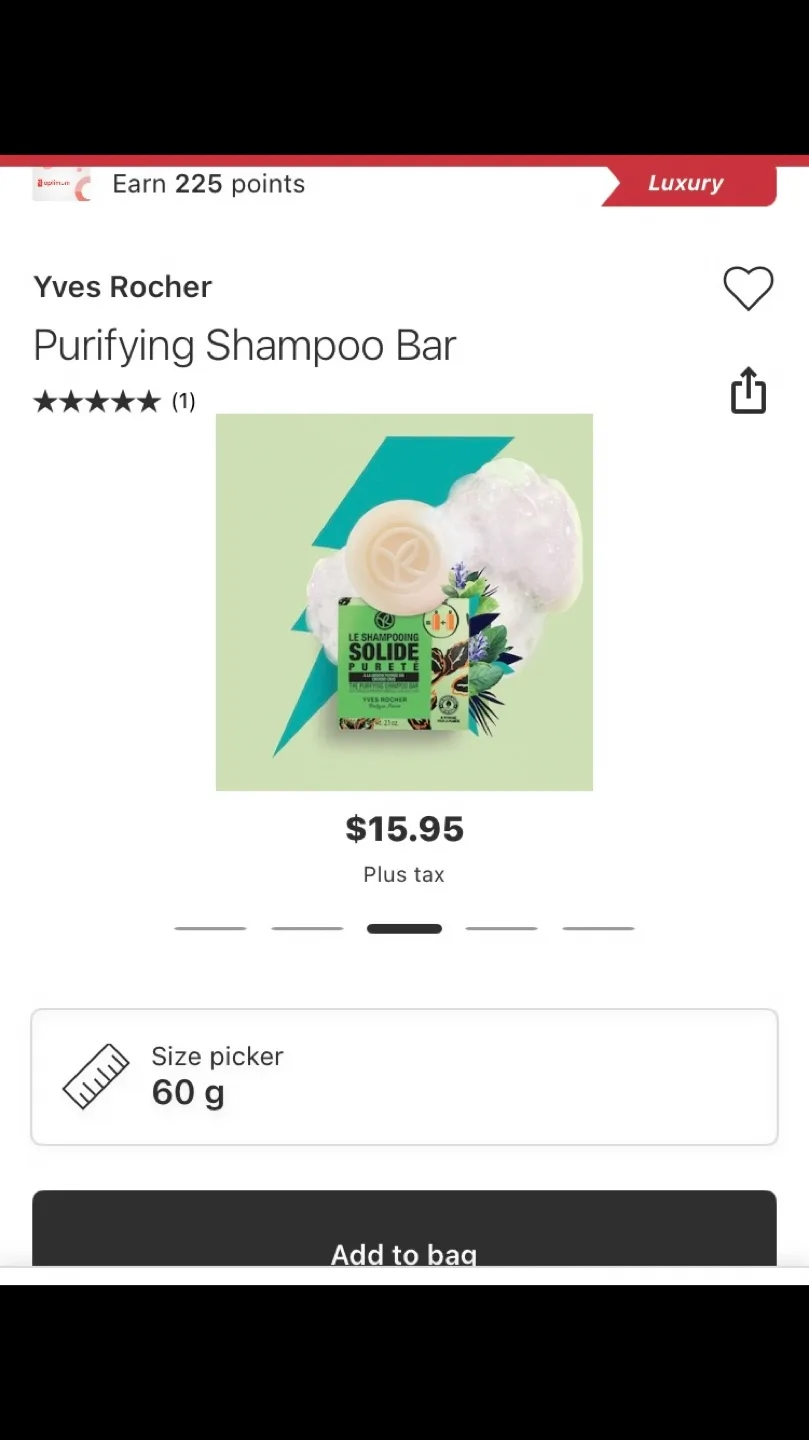 Yves Rocher Purifying Shampoo bar 🧼🍃 🫧🧳 ✈️ 🏕️⛺️ image indicator(6)