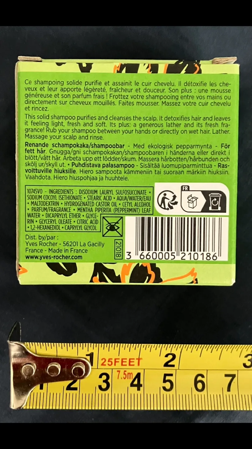 Yves Rocher Purifying Shampoo bar 🧼🍃 🫧🧳 ✈️ 🏕️⛺️ image indicator(2)