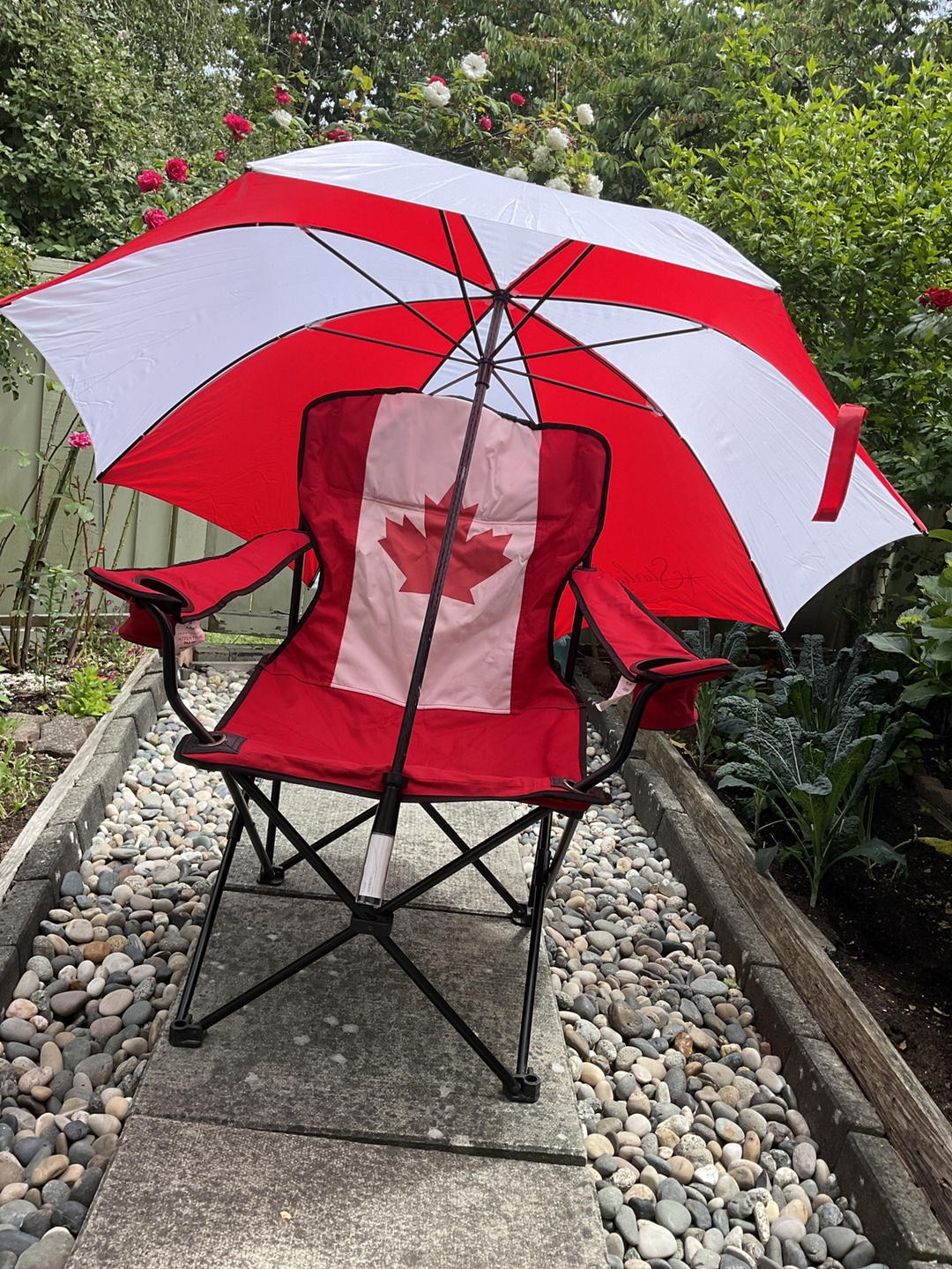 Canadian Flag Chair & Umbrella Set - photo 2
