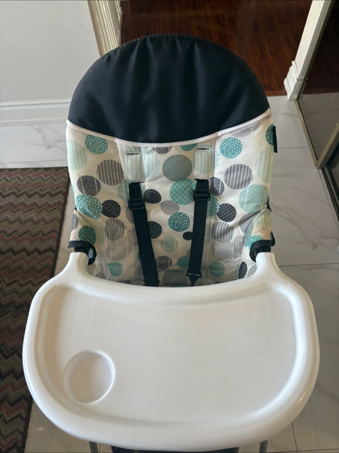 Baby Trend Foldable High Chair - Teal and Grey Pattern image indicator(2)
