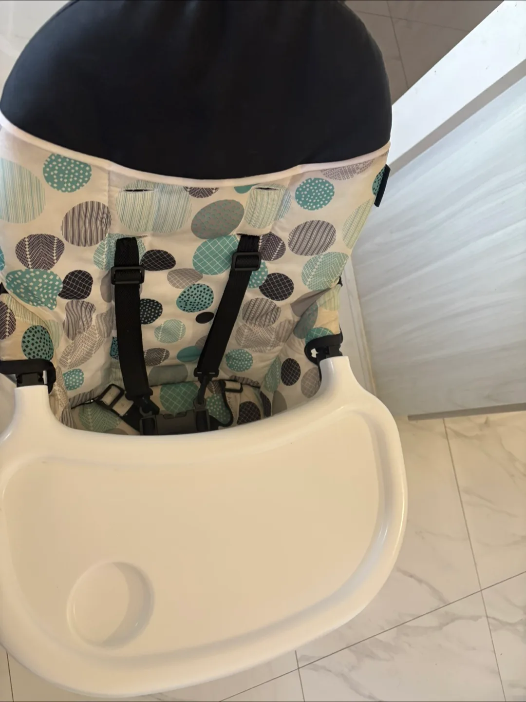 Baby Trend Foldable High Chair - Teal and Grey Pattern image indicator(7)
