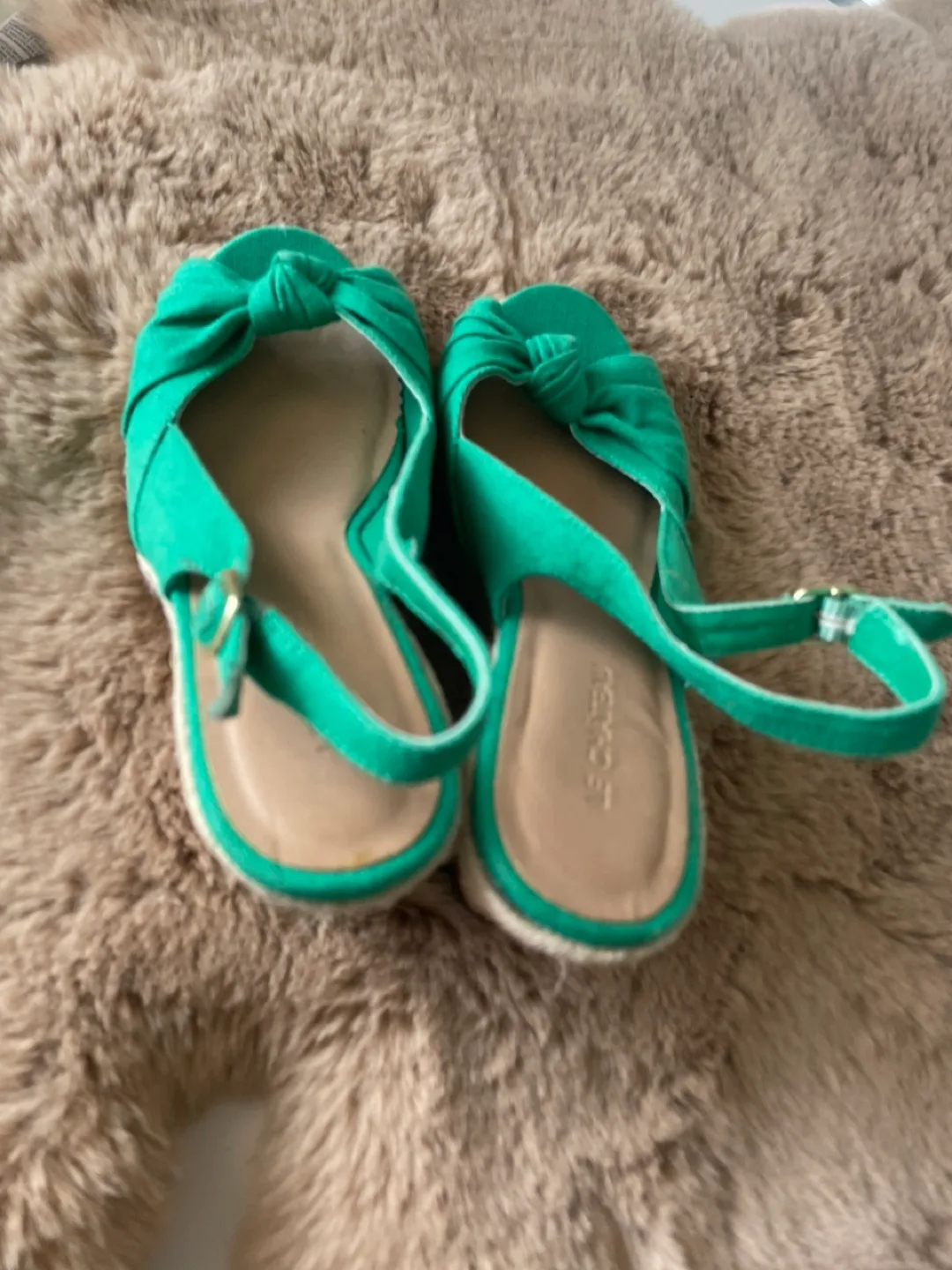 Green Wedge Sandals thumbnail