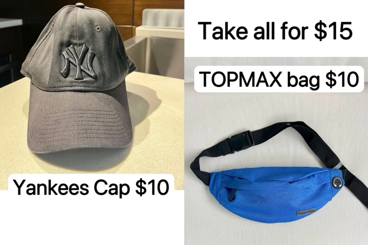 Yankees Cap and TOPMAX belt bag thumbnail