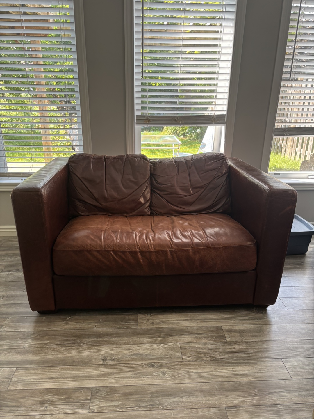 Leather Loveseat