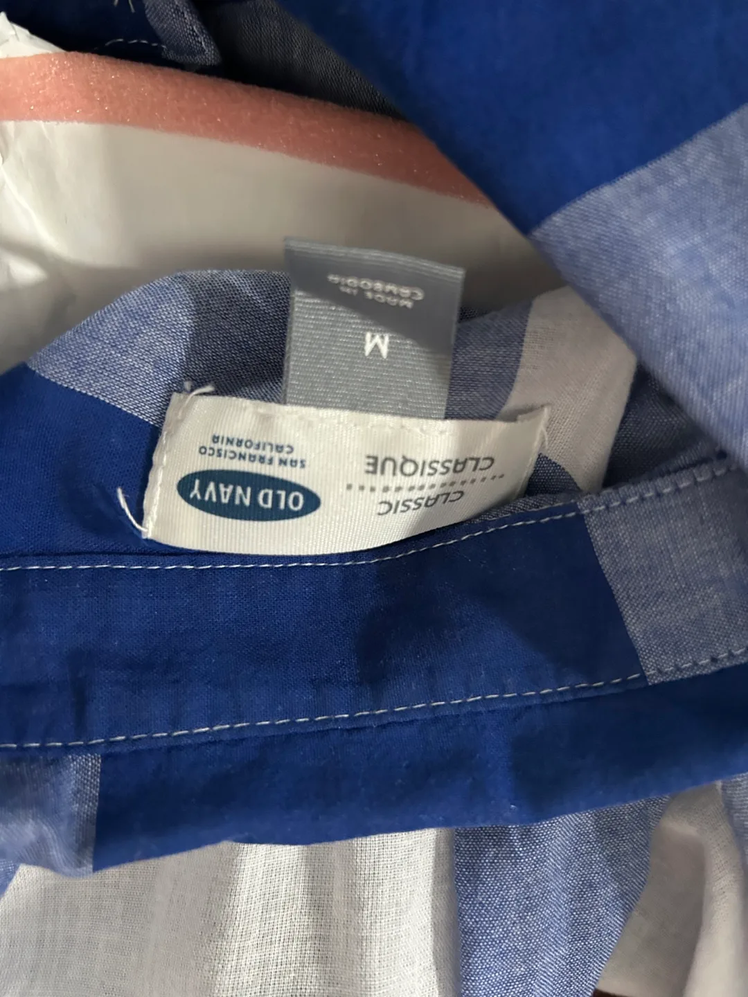 Old Navy Blue and White Checkered Button Up Shirt image indicator(2)