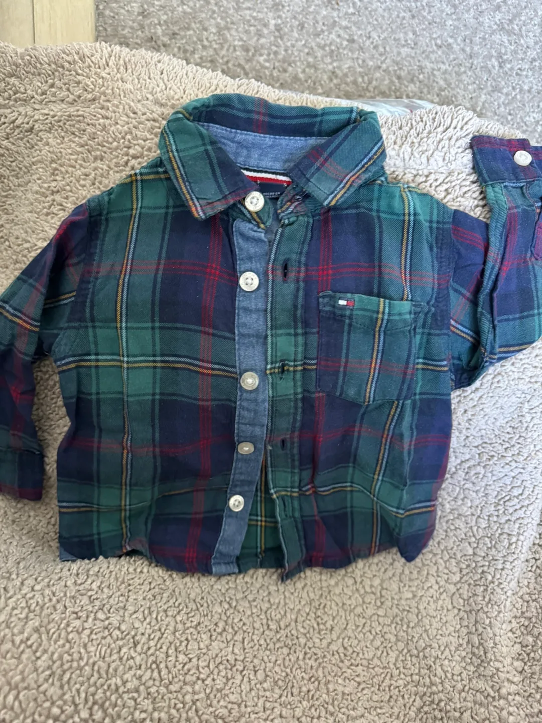 5 pcs Designer shirts (12 M ) and shoe bundle (size5) image indicator(2)