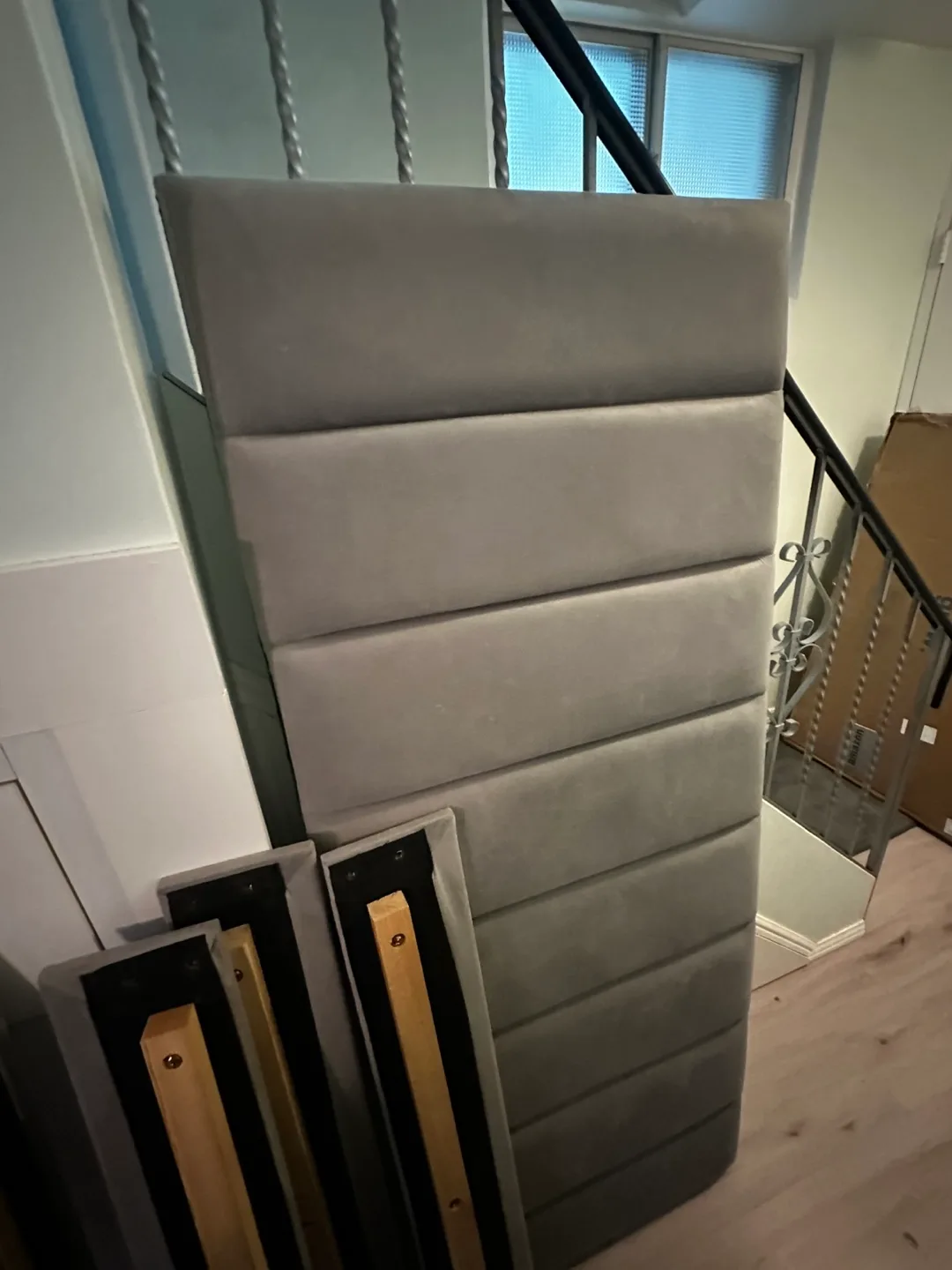 Grey Velvet Bed Frame image indicator(2)