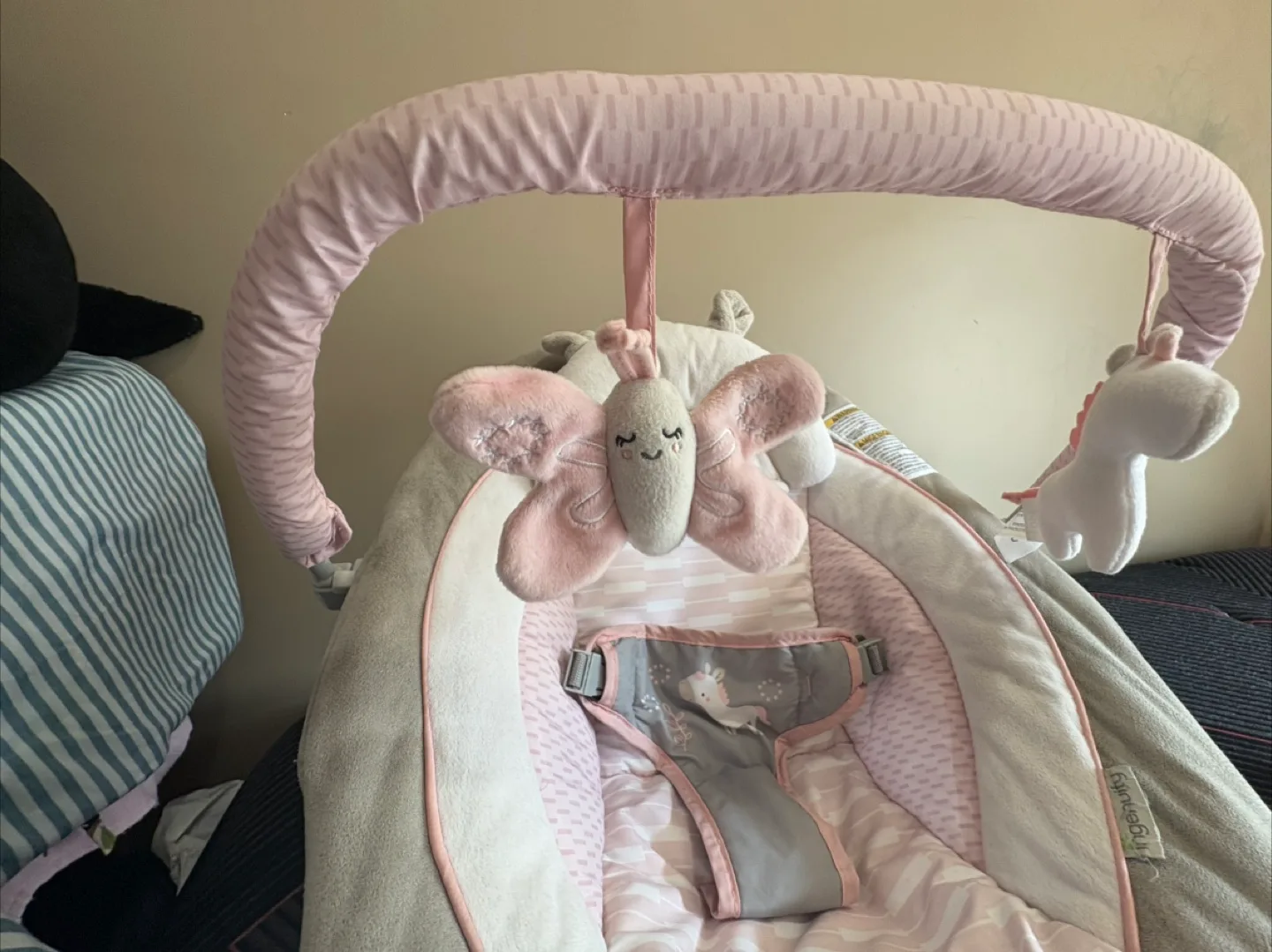 Ingenuity Soothing Baby Bouncer Infant Seat with Vibrations image indicator(3)