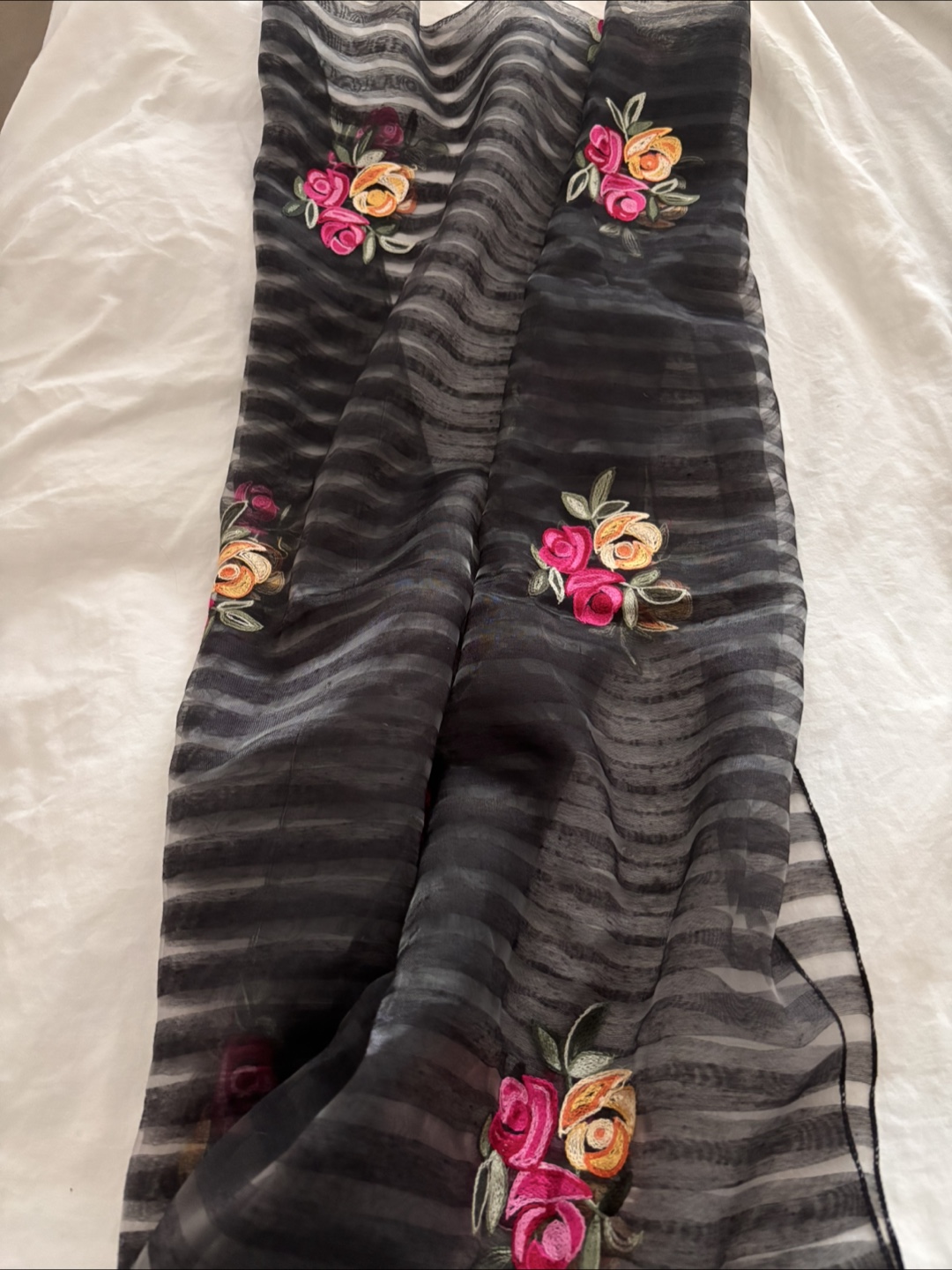 Embroidered Rose Scarf - photo 2