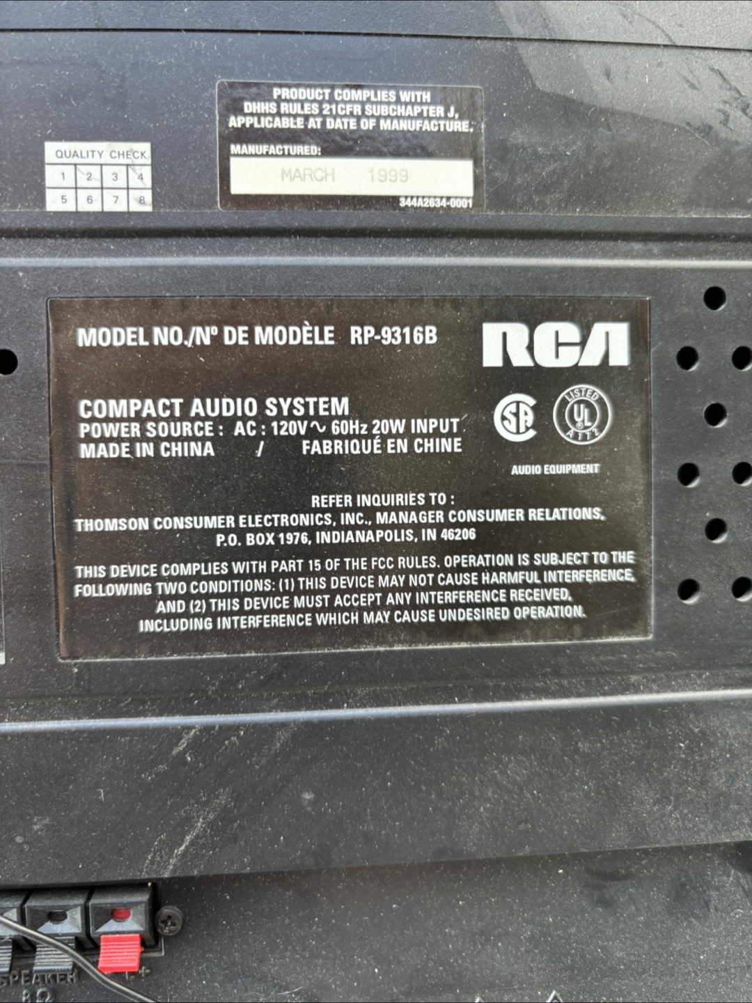 RCA Compact Audio System - photo 2