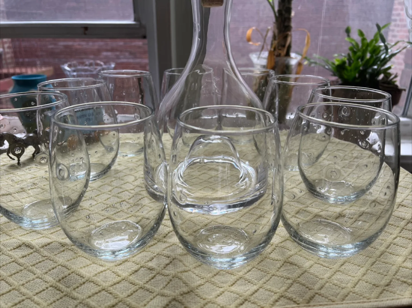 Wine buble Glass Set with decanter and tray image indicator(5)