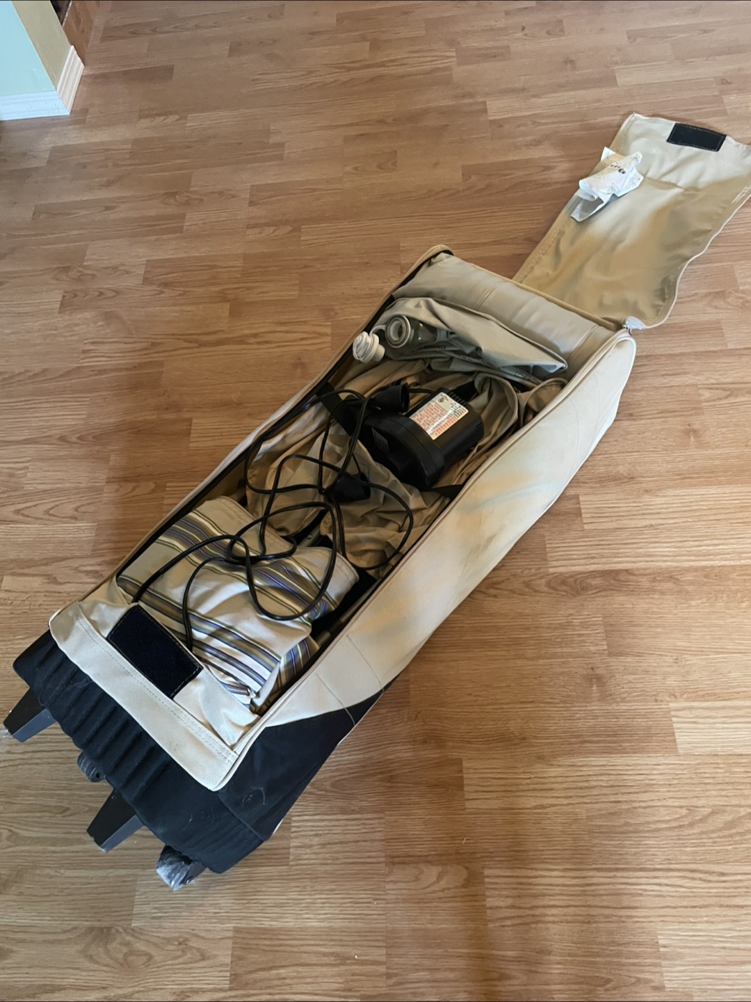 Queen air mattress, pump, and frame - photo 2
