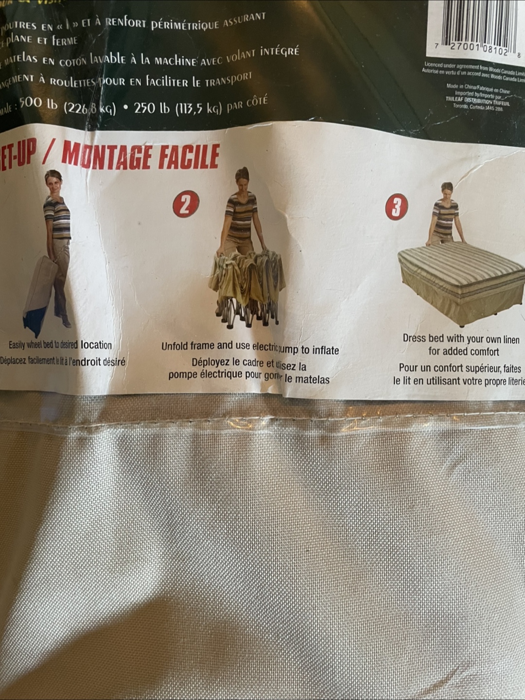 Queen air mattress, pump, and frame - photo 3
