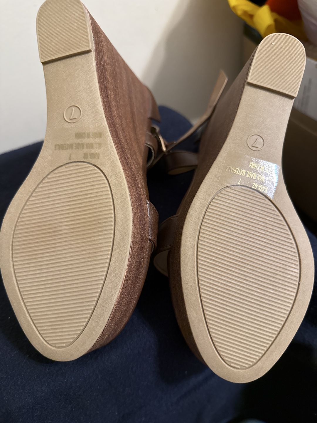 Brown Leather Wedge Sandals - photo 5