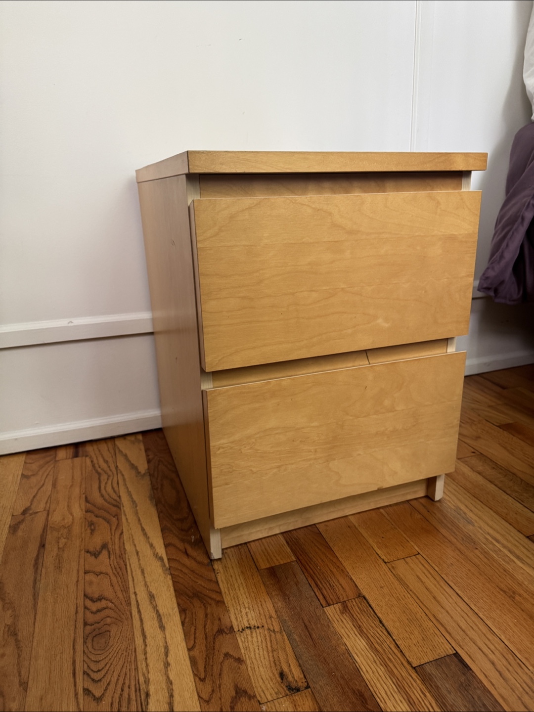 IKEA Two-Drawer Wooden Nightstand
