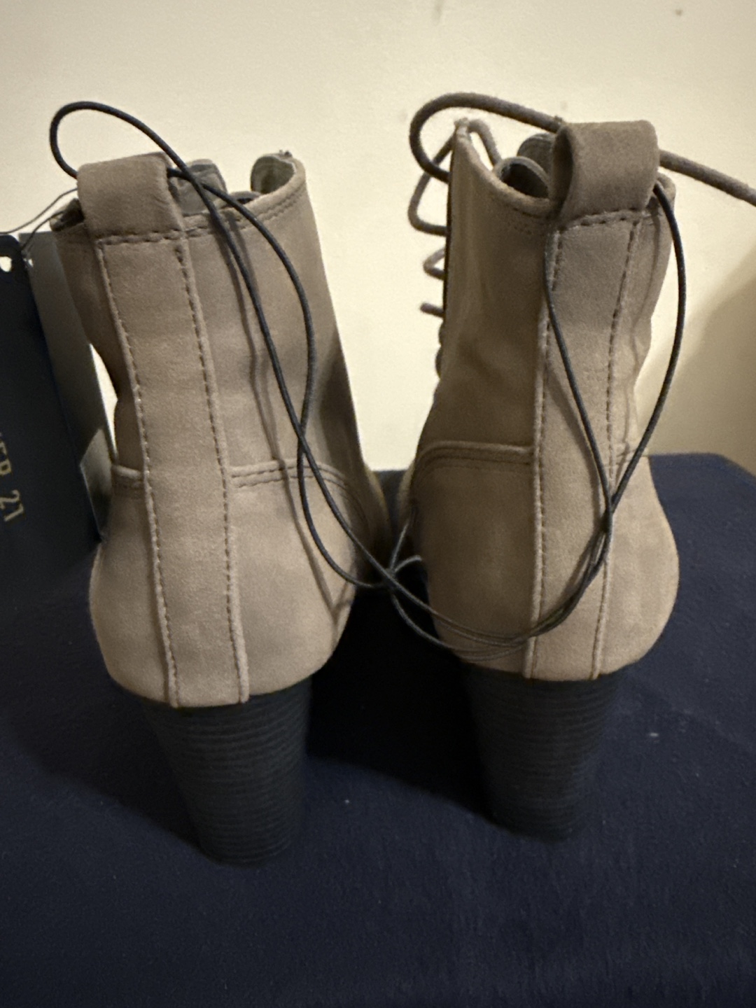 Women's Brown Lace-Up Wedge Booties - photo 2