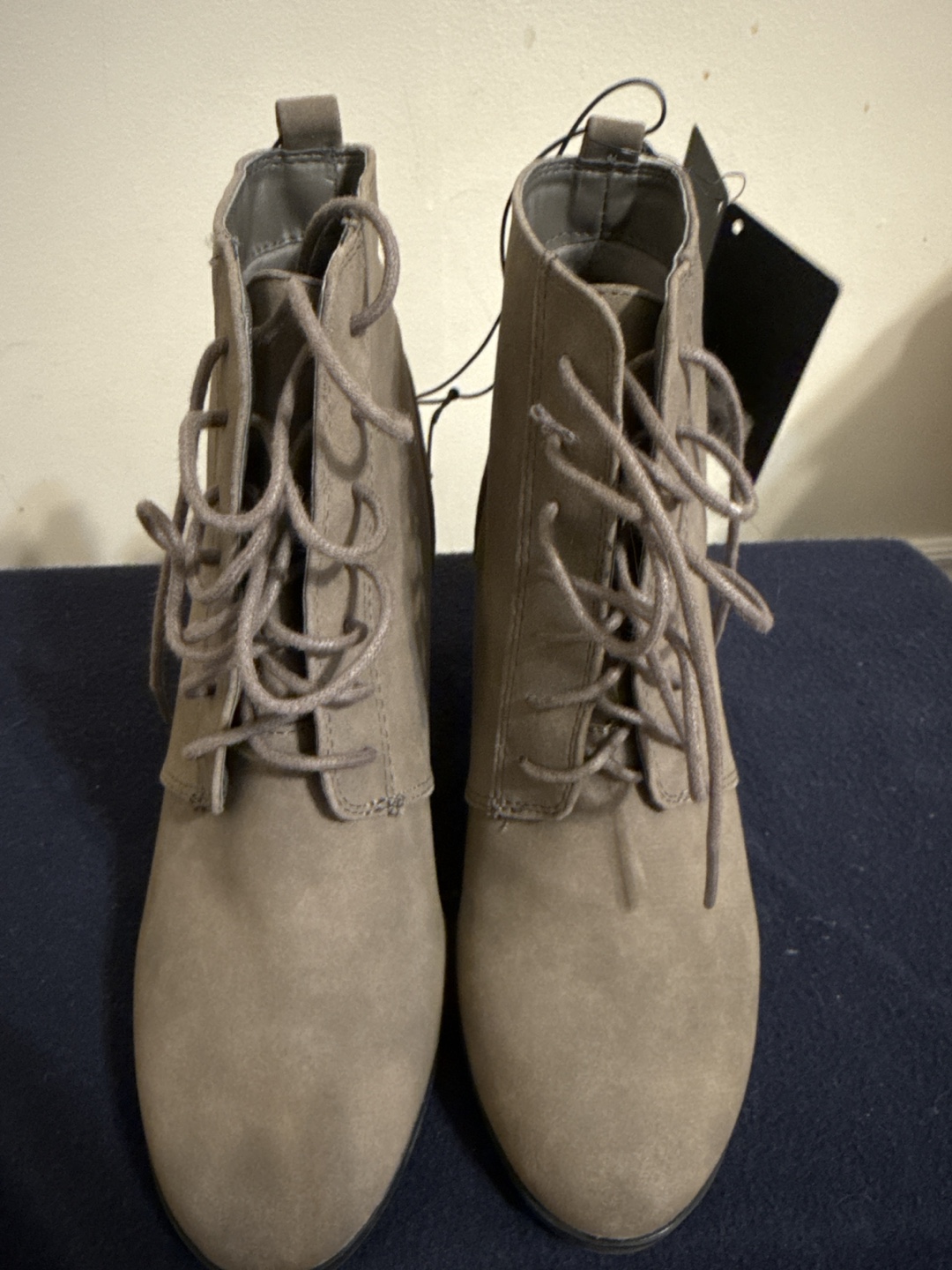 Women's Brown Lace-Up Wedge Booties - photo 3