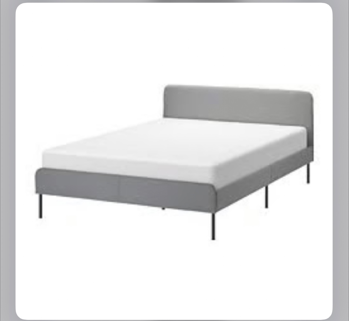 IKEA Full/Double Mattress and Slattum Bed Frame - photo 2