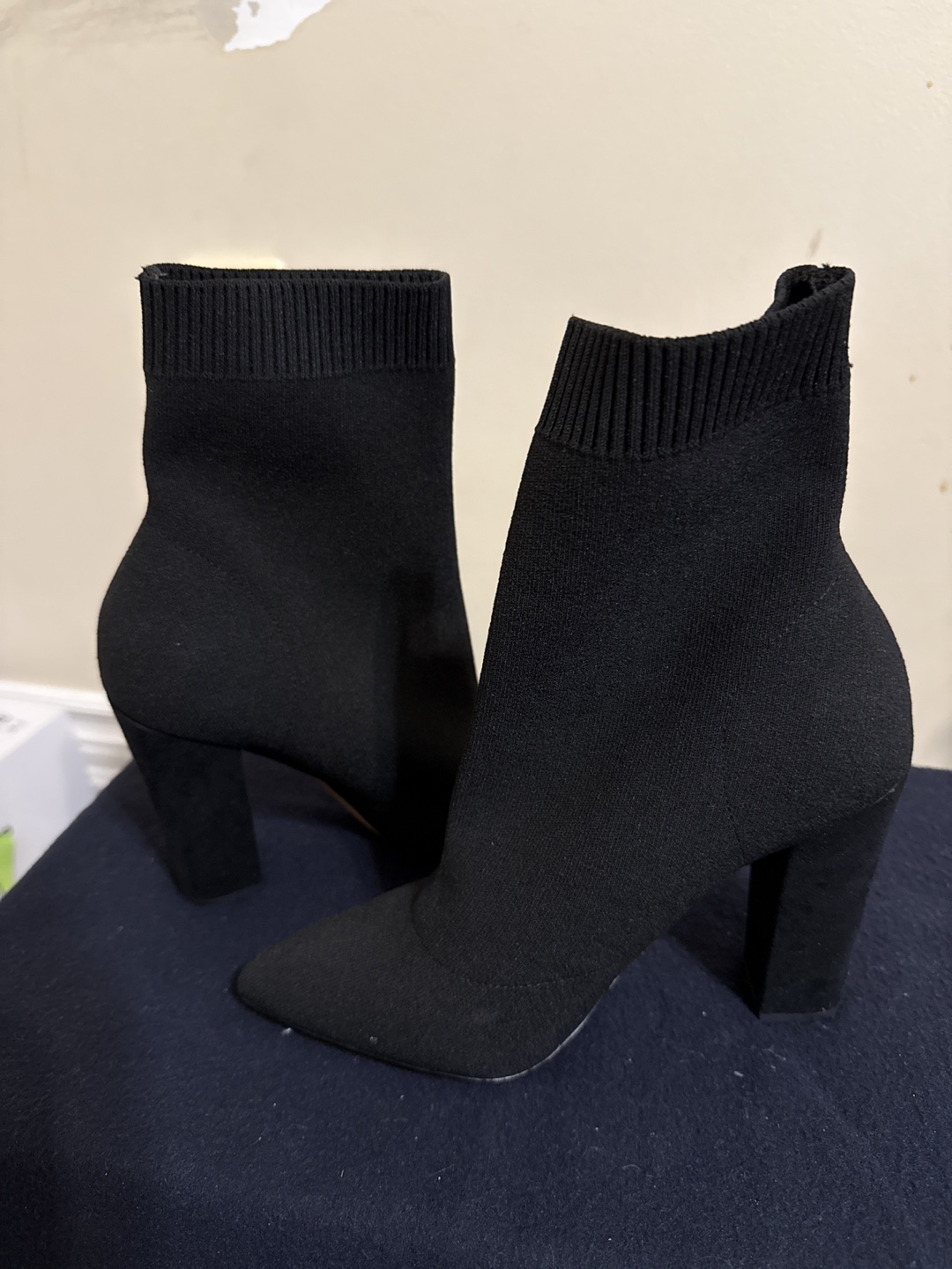 Black Knit Sock Boots - photo 2