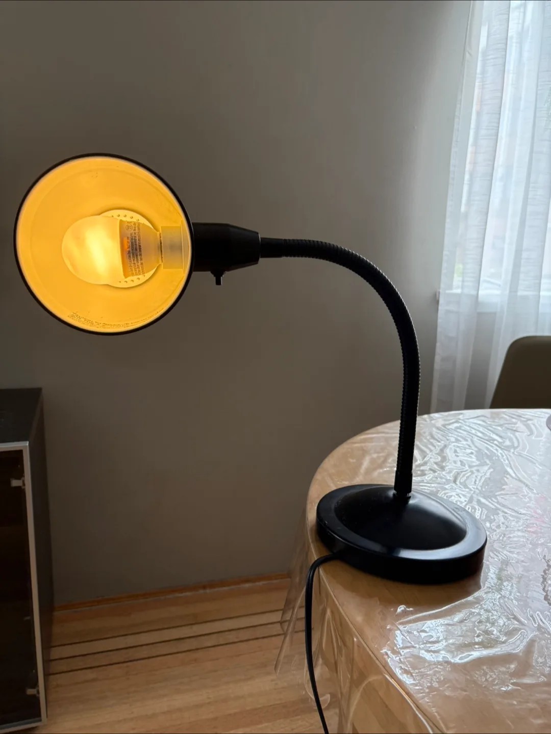 Black Desk IKEA Lamp with Flexible neck image indicator(2)