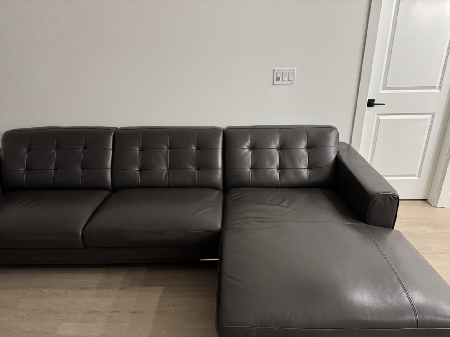 Dark Gray Sectional Couch - photo 2