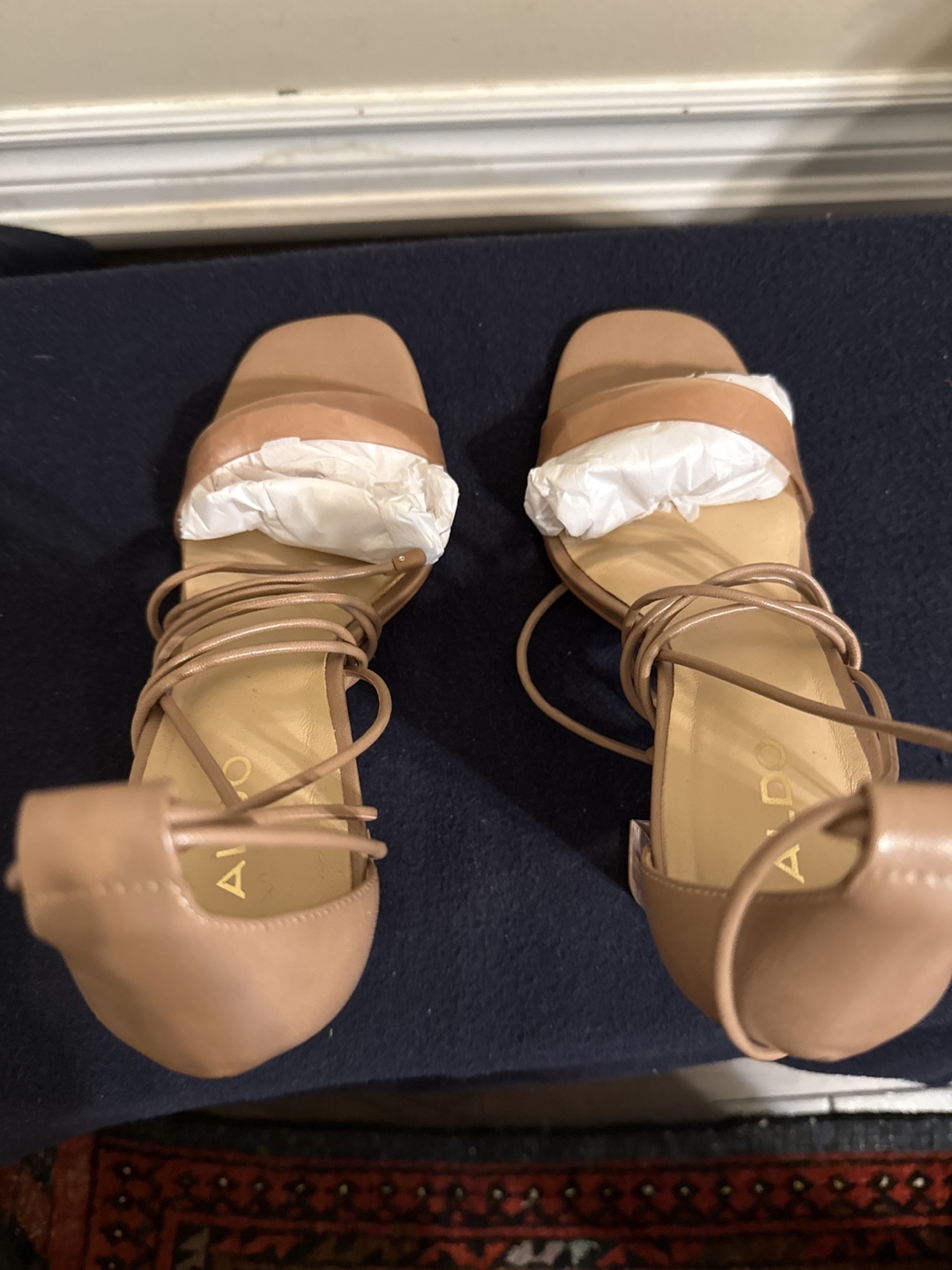 Brown Lace-Up Clear Heeled Sandals - photo 3