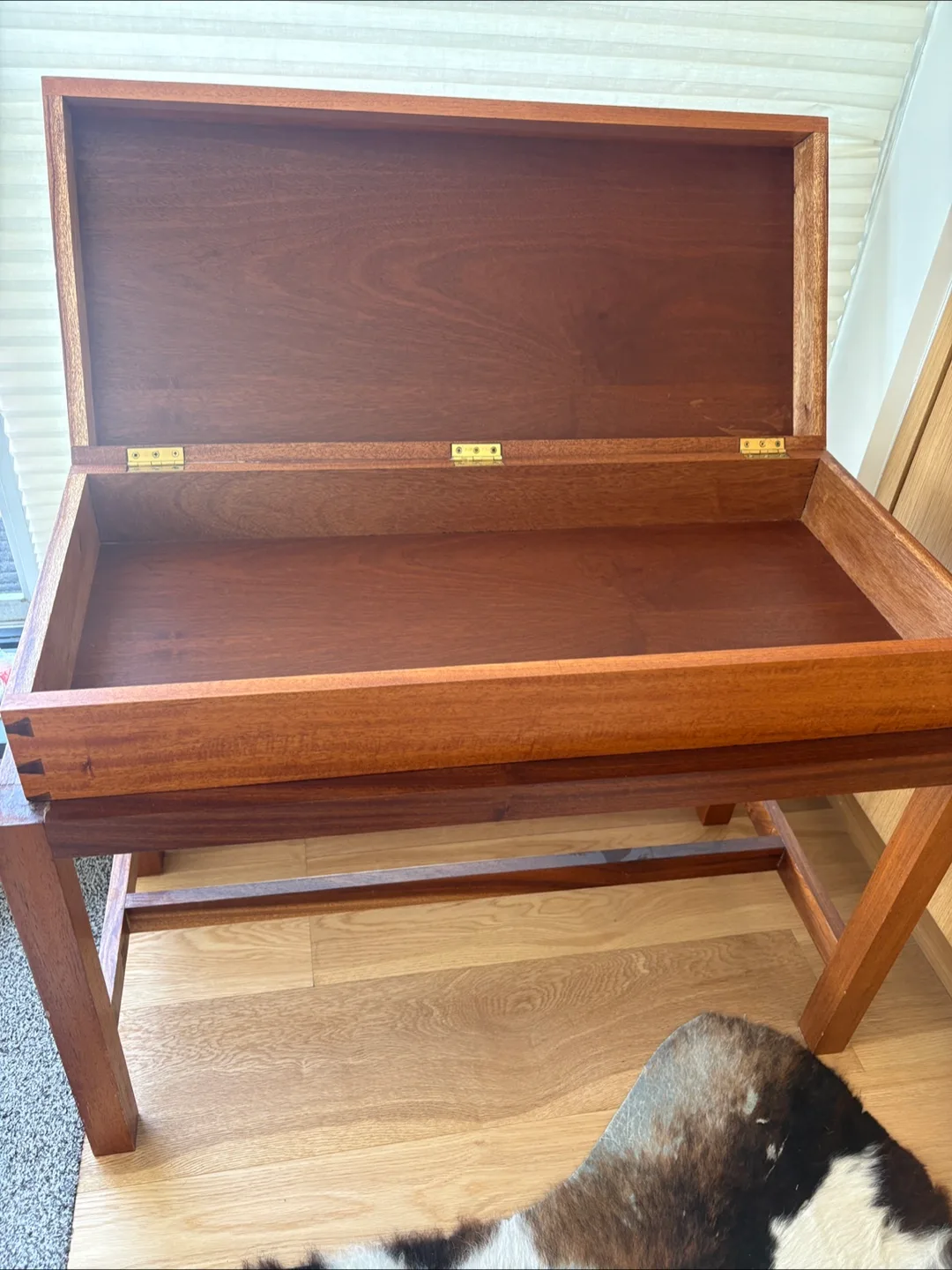 Mahogany Blanket Box with Stand Handmade thumbnail