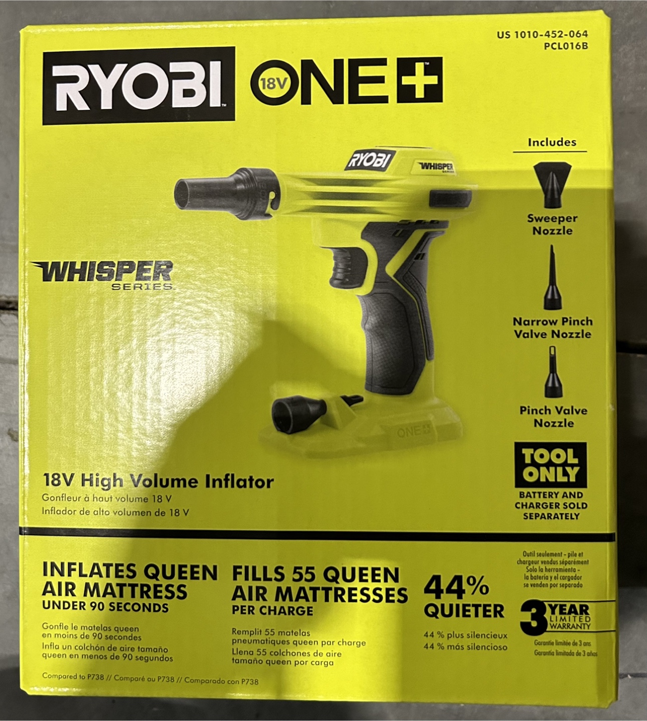 18V ONE+ Cordless High Volume Inflator