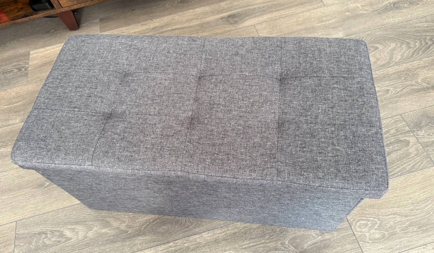 Grey Fabric Storage Ottoman image indicator(3)