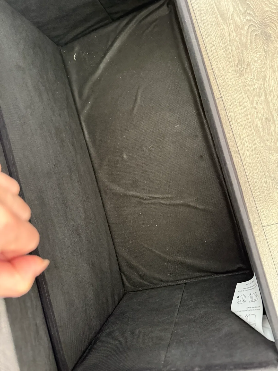 Grey Fabric Storage Ottoman image indicator(4)