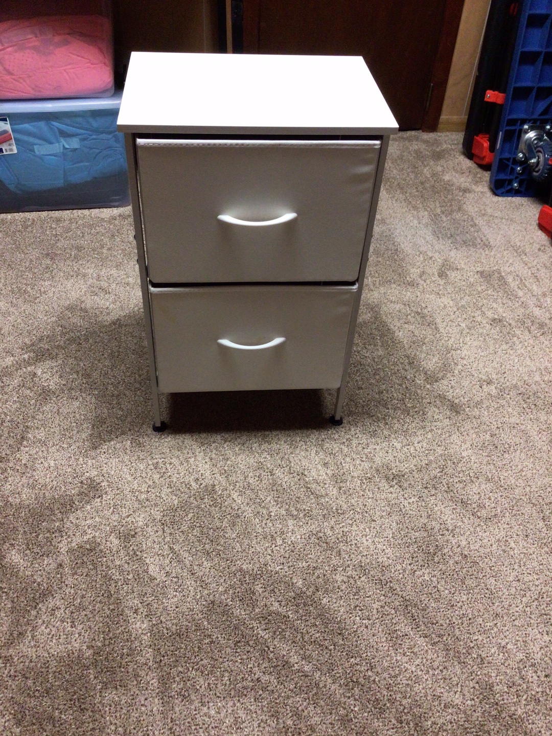 White Two-Drawer Nightstand