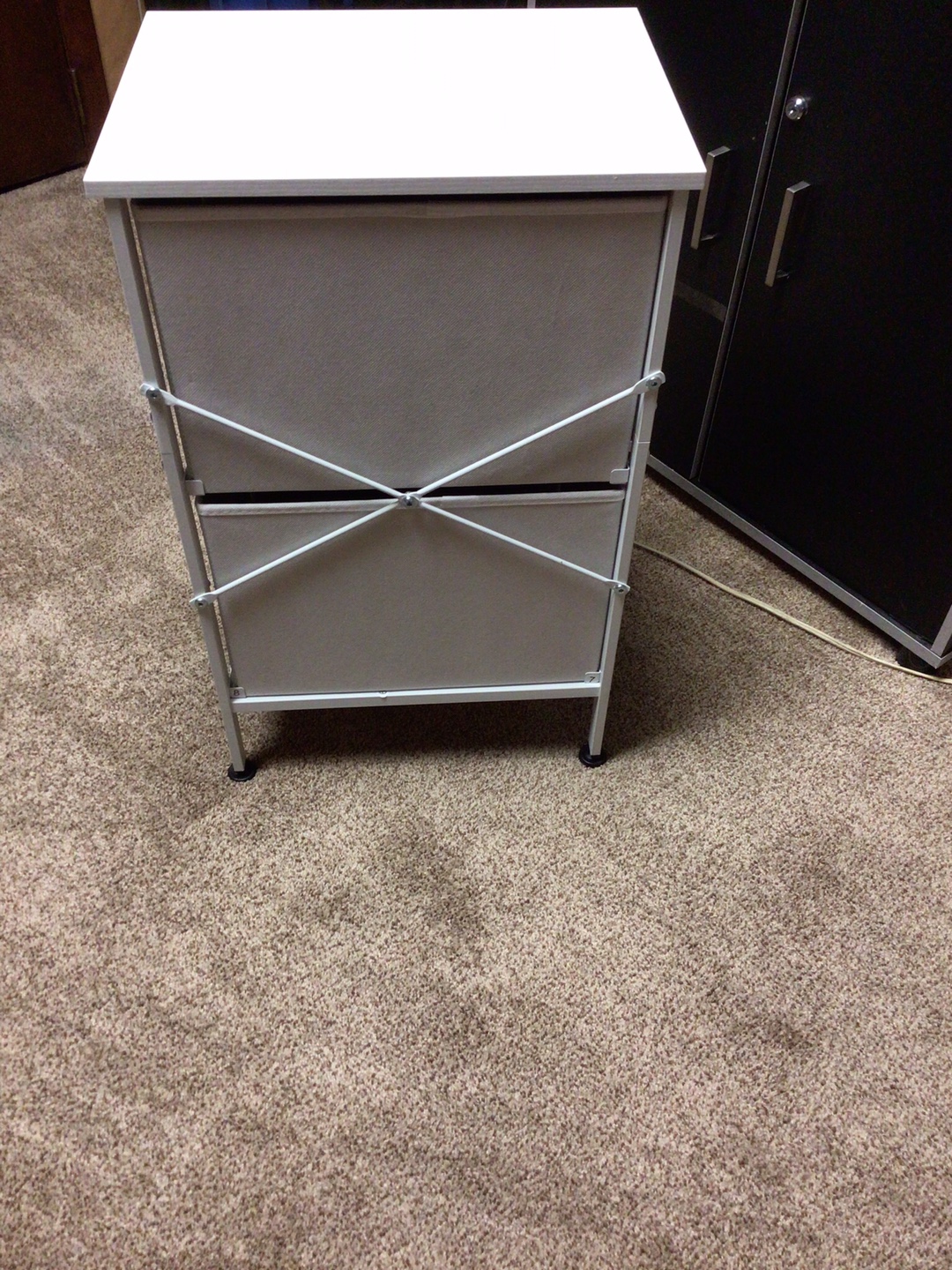 White Two-Drawer Nightstand - photo 3