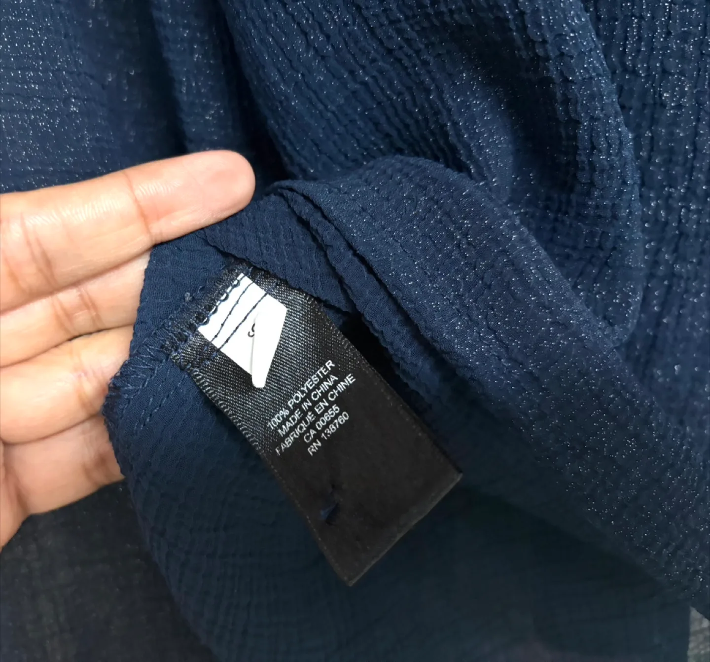 RW&CO. Navy sheer Blouse ‼️final sale ‼️ image indicator(4)