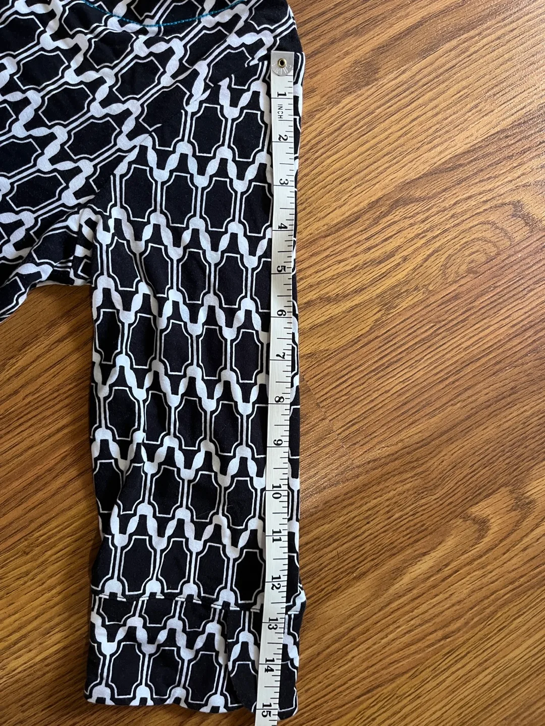 Hatley women’s small Lucy dress, navy white teal geometric print image indicator(4)