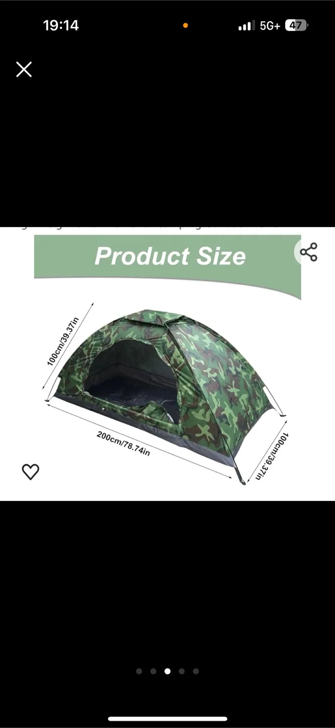 Camouflage one person Tent image indicator(2)