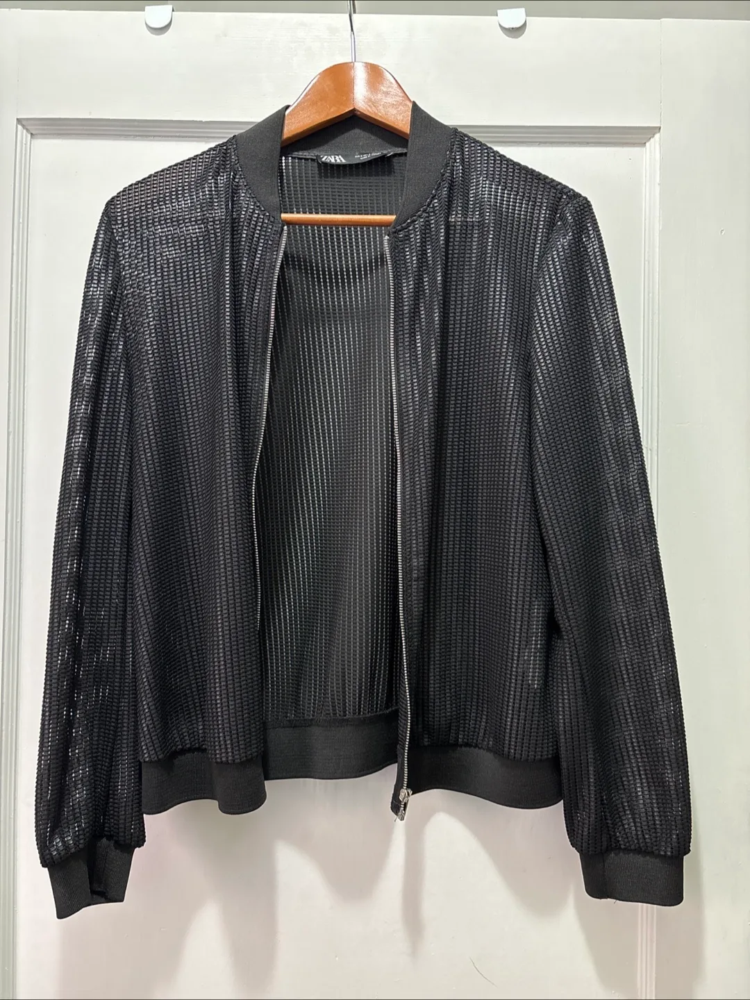 Zara Black Bomber Jacket thumbnail