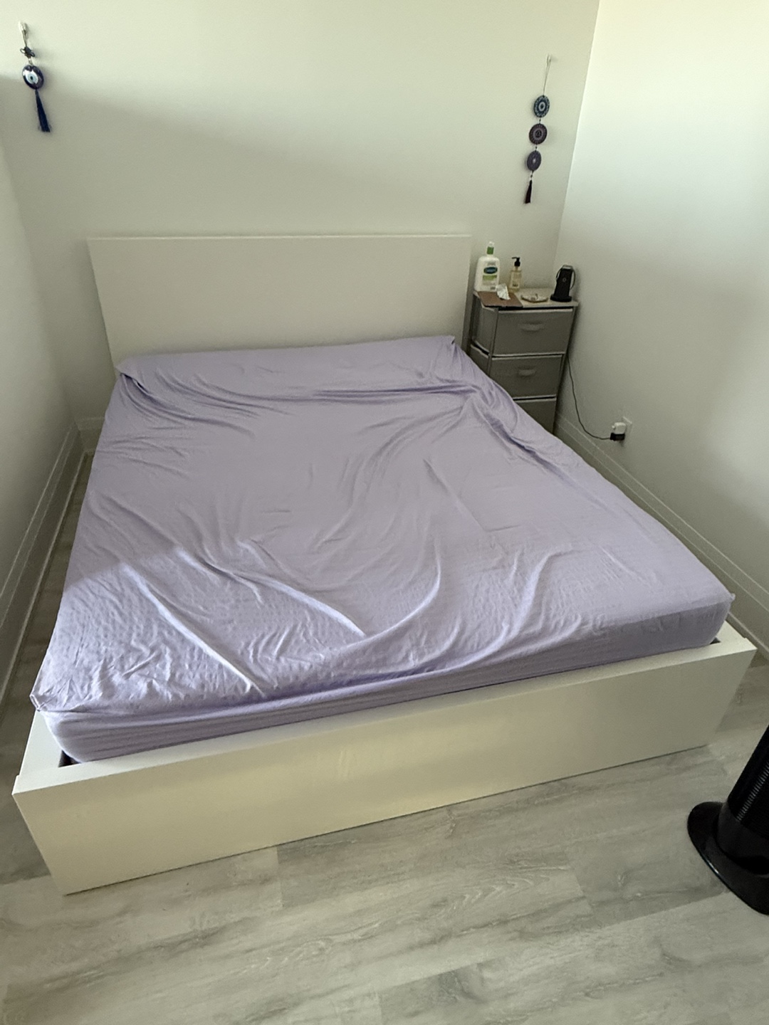 White Bed Frame with Headboard - photo 2