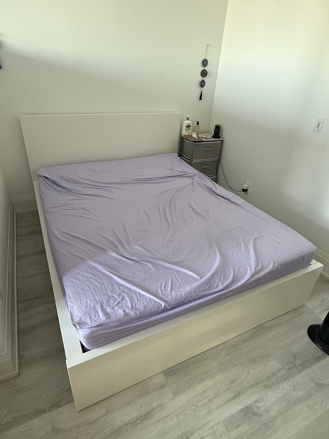 White Bed Frame with Headboard - photo 3